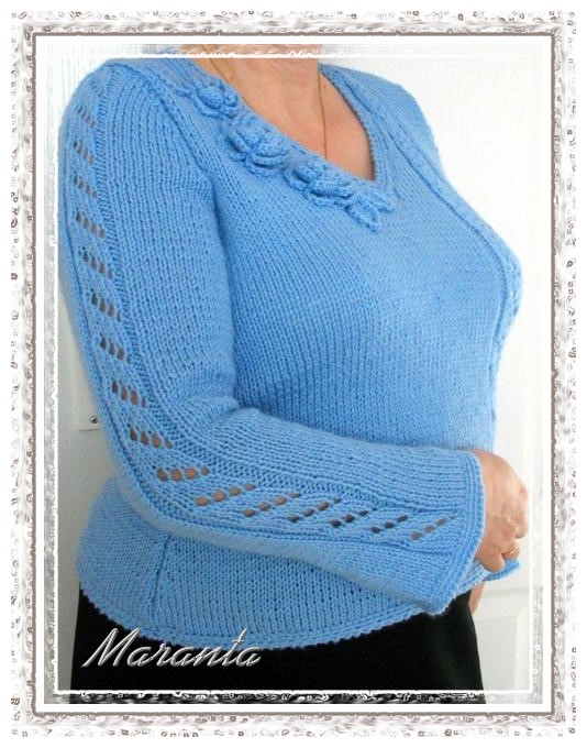 Sweter na drutach
