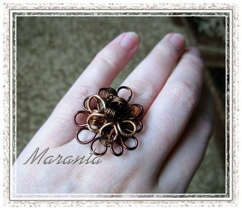 wire wrapping pierścionek