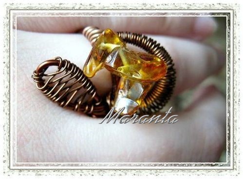 wire wrapping pierścionek