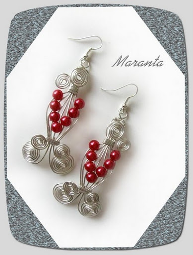 kolczyki wire wrapping