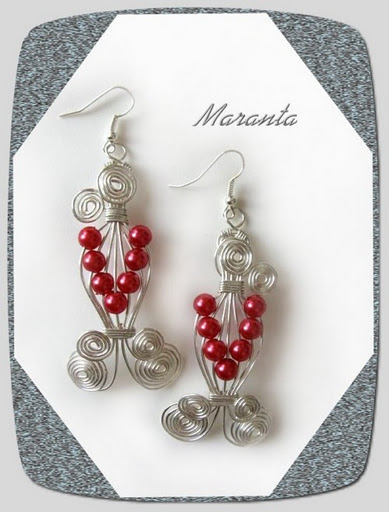 kolczyki wire wrapping