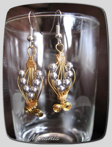 kolczyki wire wrapping